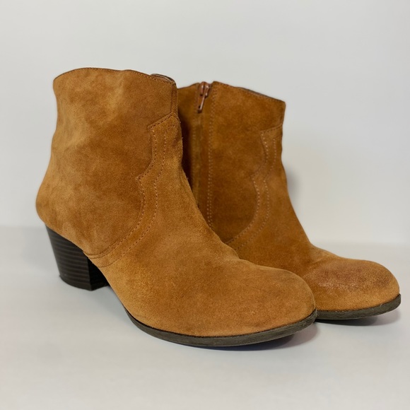 Lucky Brand Shoes - Lucky Brand | Tablita Brown Suede Western Booties